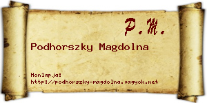 Podhorszky Magdolna névjegykártya